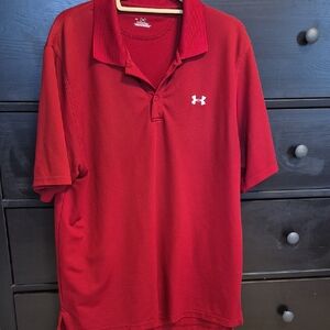 Under Armour Men's Red Polo Shirt